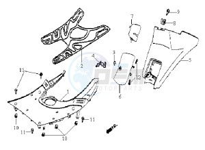 JUNGLE - drawing COWLING / FOOTREST / FLOOR MAT