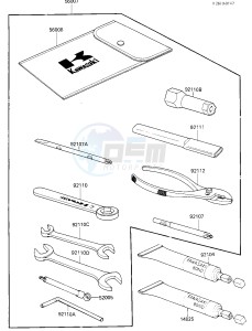 ZX 750 E [GPZ 750 TURBO] (E1-E2) [GPZ 750 TURBO] drawing OWNER TOOLS