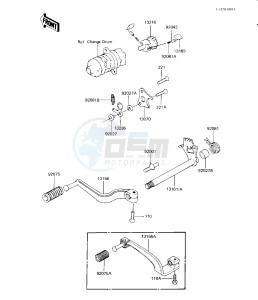 KX 125 B [KX125] (B1-B2) [KX125] drawing GEAR CHANGE MECHANISM