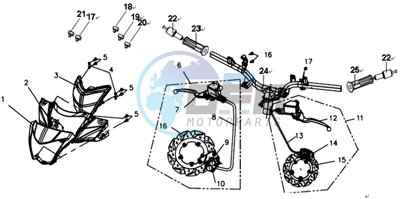 HANDLEBAR / HANDLEBAR COVER / DASHBOARD