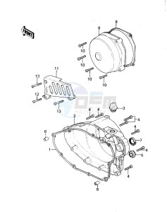 KDX 420 B [KDX420] (B1) [KDX420] drawing ENGINE COVERS