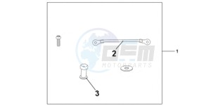 CBR1000RA9 France - (F / ABS CMF) drawing TANK BAG ATT KIT