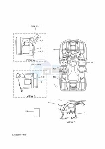 YFM450FWB YFM45KDHK (BJ5C) drawing EMBLEM & LABEL 1