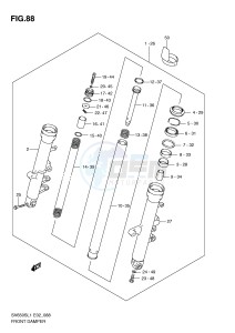 SV650S (E2) drawing FRONT DAMPER (SV650SUL1 E24)