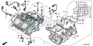 VFR1200X Europe Direct - (ED) drawing CRANKCASE (VFR1200X/XA/XL)