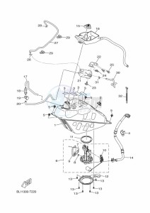 YP400RA XMAX 400 ABS (BL13) drawing FUEL TANK