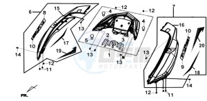 GTS 125I EURO4 SPORT L7 drawing COWLING