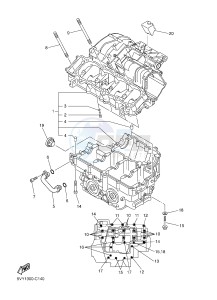 FZ8-N 800 FZ8 (NAKED) (39PL) drawing CRANKCASE