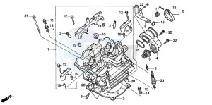 NX250 drawing CYLINDER HEAD