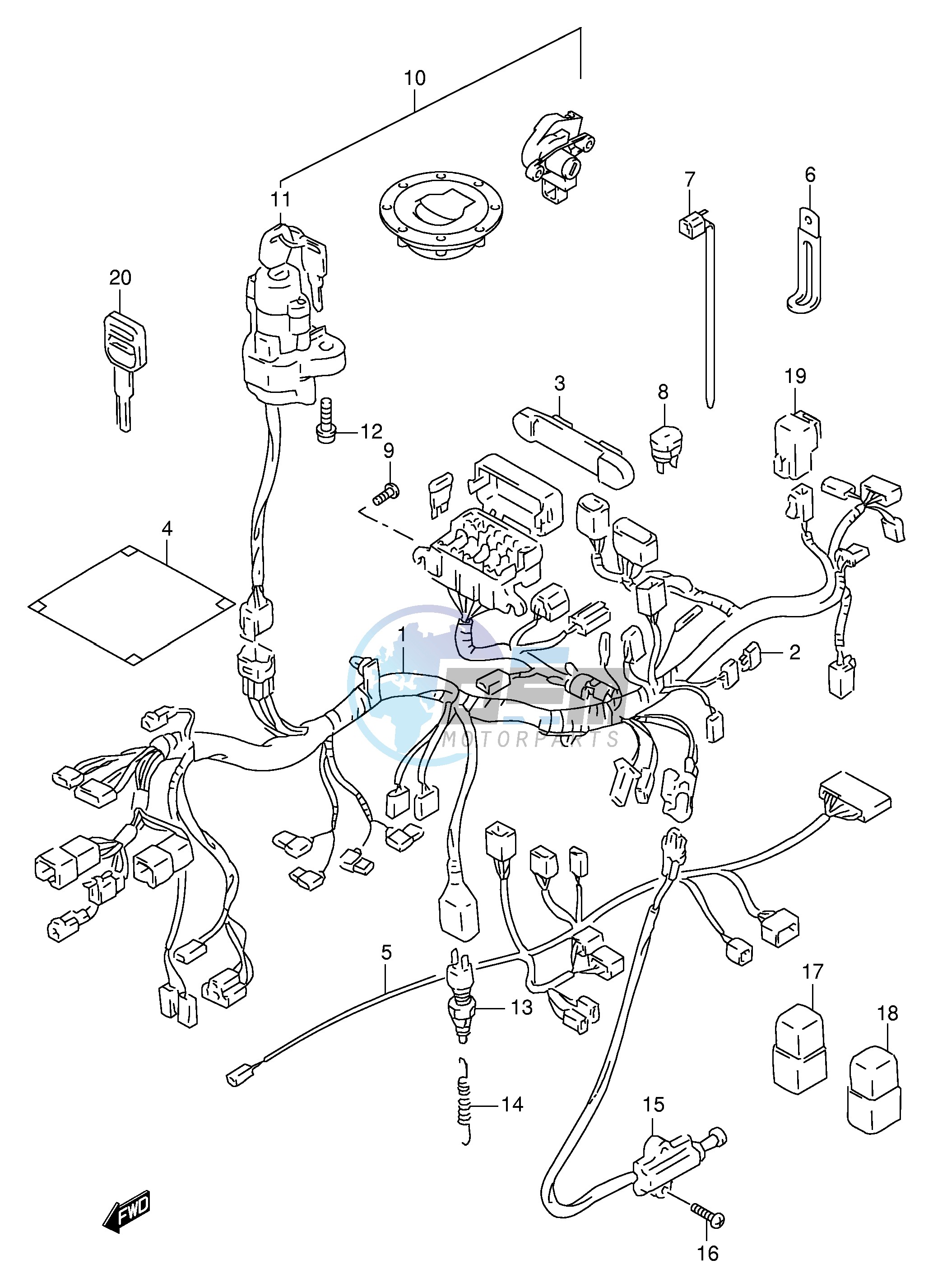 WIRING HARNESS (GSF1200SAV SAW SAX SAY)