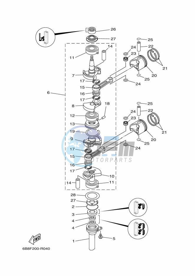 CRANKSHAFT--PISTON