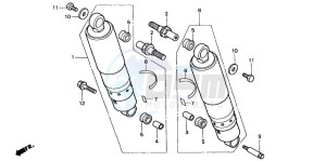 VT1100C2 drawing REAR CUSHION