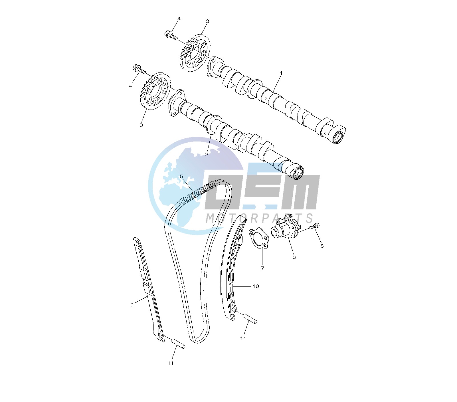 CAMSHAFT AND TIMING CHAIN