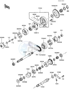 ZX 900 A [NINJA] (A1-A2) NINJA 900 drawing BALANCER_STARTER CLUTCH