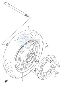 AN250 (E2) Burgman drawing FRONT WHEEL