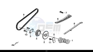 CRUISYM 300 (LV30W1-EU) (L8-M0) drawing CAM SHAFT COMP