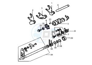 HUSKY - 125 cc drawing GEAR CHANGE MECHANISM