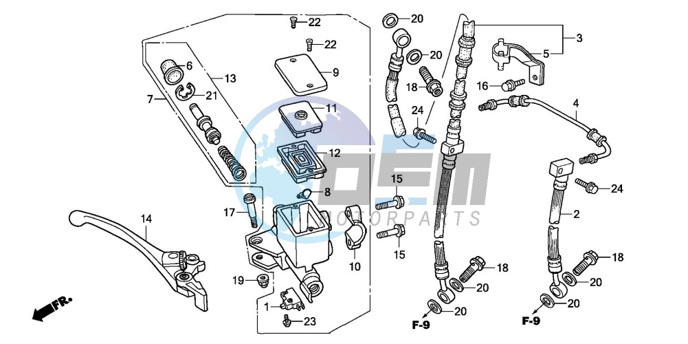 FR. BRAKE MASTER CYLINDER (CB600F3/4)