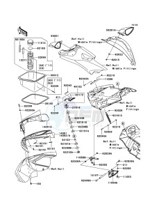 JET SKI ULTRA 300X JT1500HBF EU drawing Hull Front Fittings