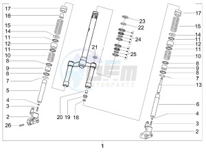 NRG 50 power DT serie speciale (D) Germany drawing Fork steering tube - Steering bearing unit