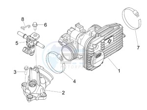 GTS 250 ie Super USA drawing Throttle body - Injector - Union pipe