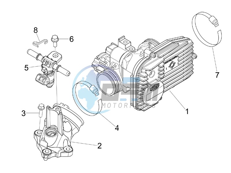 Throttle body - Injector - Union pipe