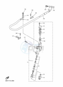 WR250F (BAK4) drawing REAR MASTER CYLINDER