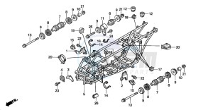 TRX350FM FOURTRAX 350 4X4 drawing FRAME BODY