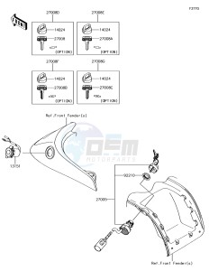 BRUTE FORCE 750 4x4i EPS KVF750HJF EU drawing Ignition Switch