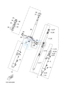 YPR400RA XMAX 400 ABS EVOLIS 400 ABS (1SDF) drawing STEERING