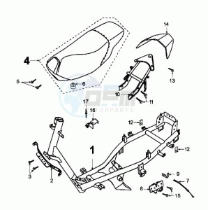 FIGHT ZWRC2A (DK) drawing FRAME AND SADDLE