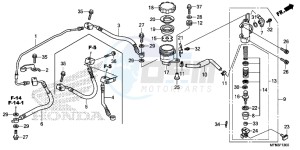 CB1000RE CB1000R E drawing REAR BRAKE MASTER CYLINDER