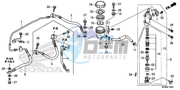 REAR BRAKE MASTER CYLINDER