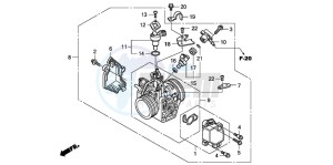 TRX420TM FOURTRAX drawing THROTTLE BODY