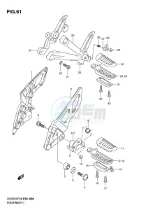 GSX650F (E21) Katana drawing FOOTREST