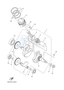 YBR125E (BN96) drawing CRANKSHAFT & PISTON