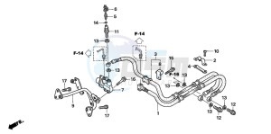 VFR800 drawing REAR BRAKE HOSE (VFR800)