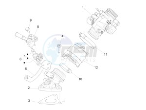 Primavera 150 4T 3V iGET (APAC) (AU, CN, EX, RI, TN) drawing Throttle body - Injector - Union pipe