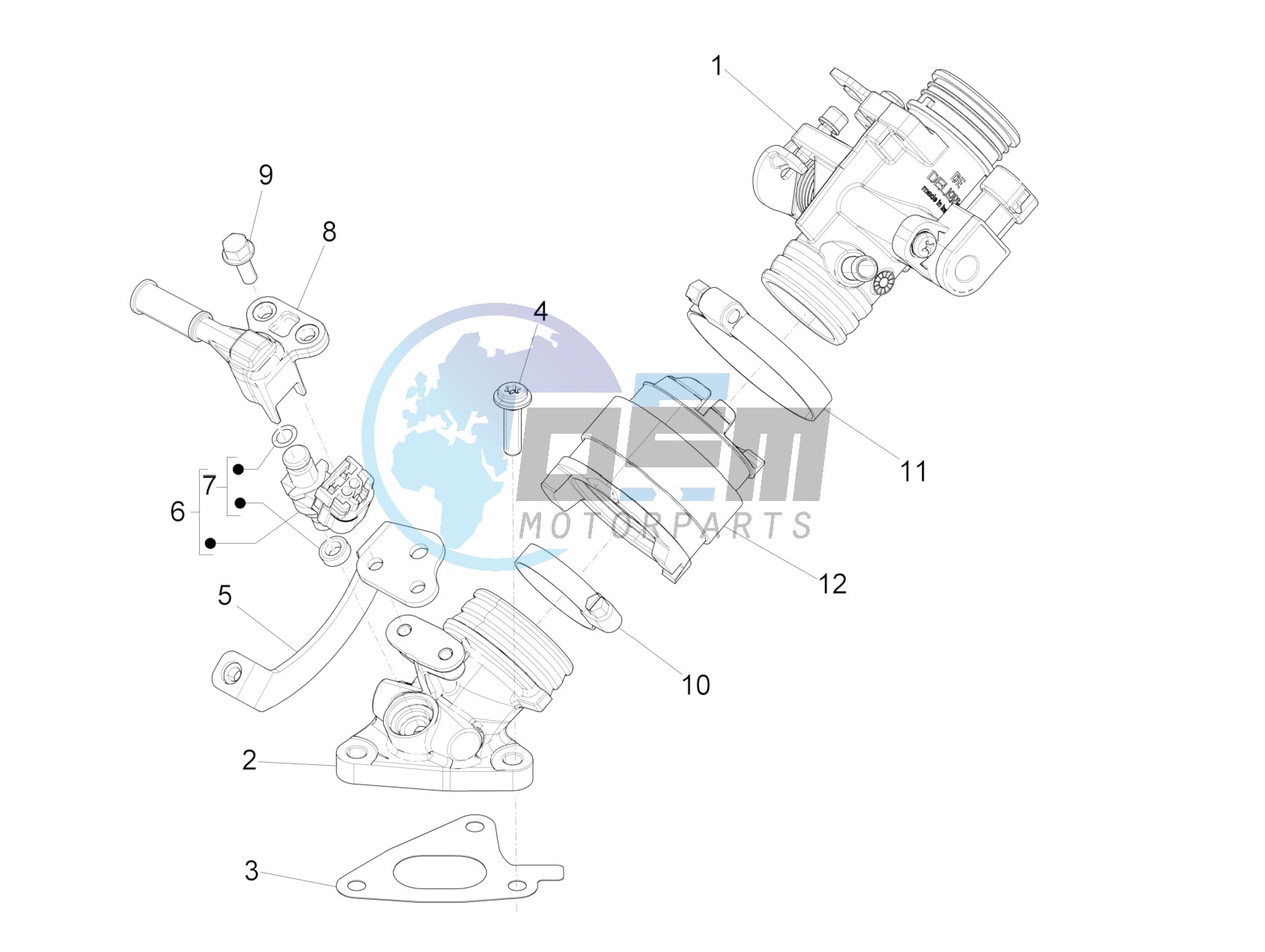 Throttle body - Injector - Union pipe