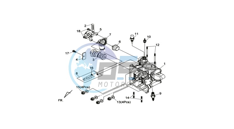 CYLINDER MET PISTON / CYLINDER GASKETS TOP AND BOTTOM