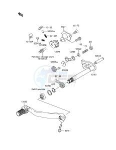 RM-Z250 (E28) drawing GEAR CHANGE MECHANISM