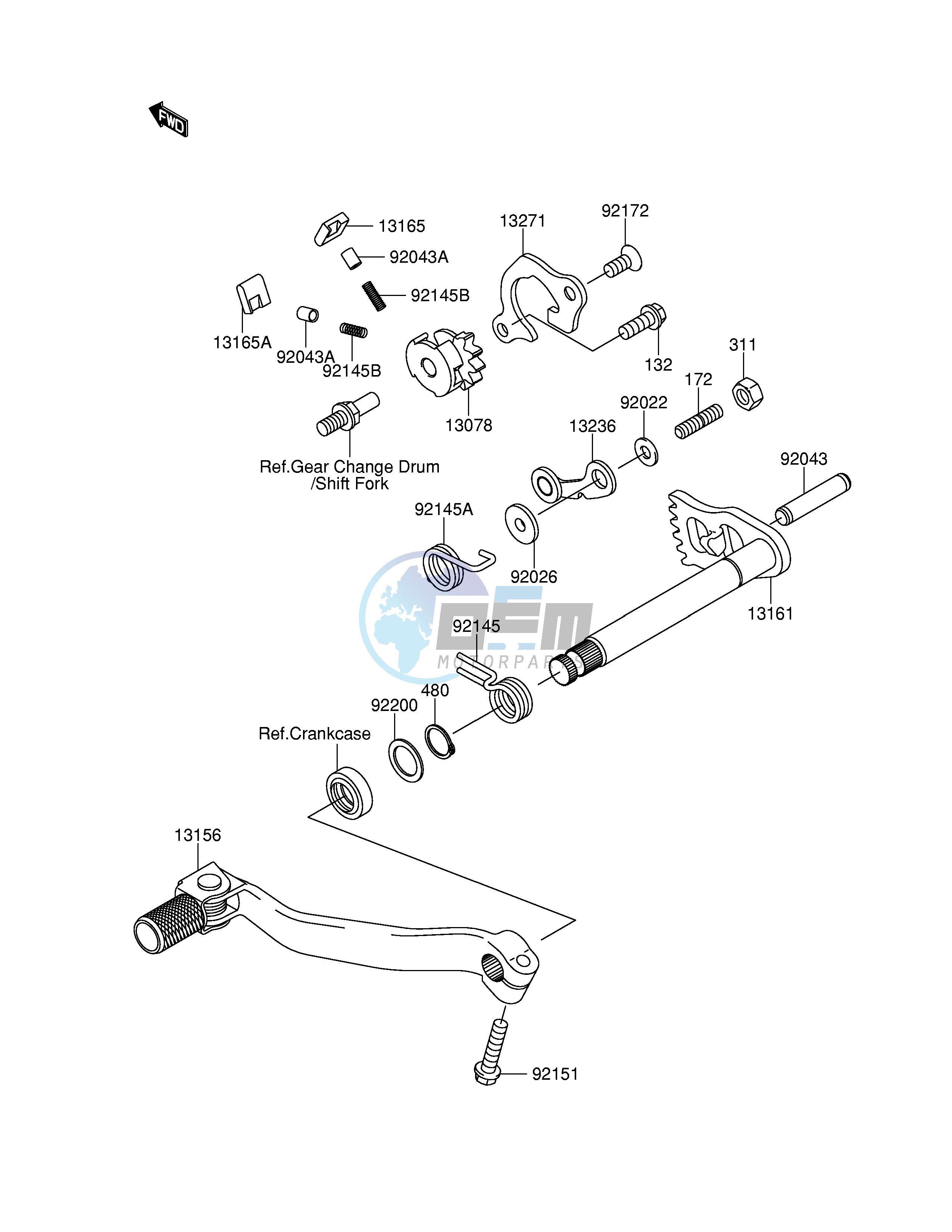 GEAR CHANGE MECHANISM