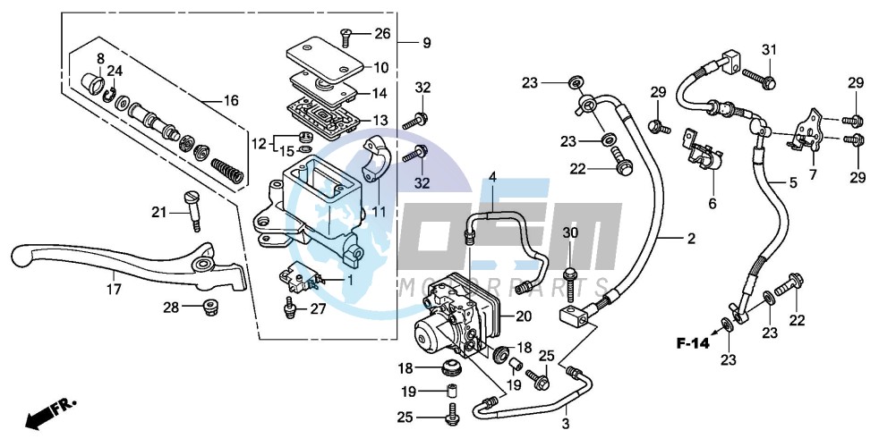 FR. BRAKE MASTER CYLINDER (SH300A/AR)