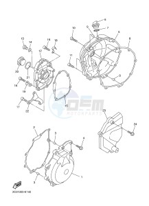 YZF-R6 R6 600 (1JSX) drawing CRANKCASE COVER 1