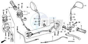 CBR125RWA Australia - (U / WH) drawing HANDLE LEVER/SWITCH/CABLE (CBR125RW7/RW9/RWA)