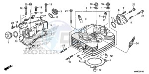 TRX250TME FOURTRAX RECON Europe Direct - (ED) drawing CYLINDER HEAD