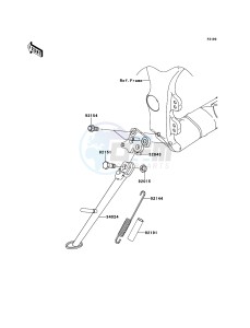 NINJA_ZX-10R_ABS ZX1000KDF FR XX (EU ME A(FRICA) drawing Stand(s)