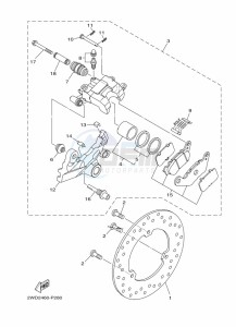 YZF320-A YZF-R3 (B7P6) drawing REAR BRAKE CALIPER