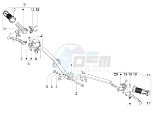 VX-VXL-SXL 150 4T 3V drawing Handlebars - Master cil.