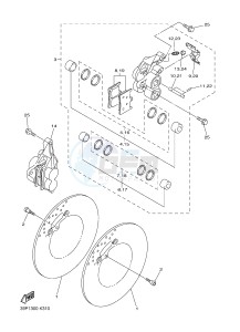 FZ8-S FZ8 FAZER 800 (42PG) drawing FRONT BRAKE CALIPER